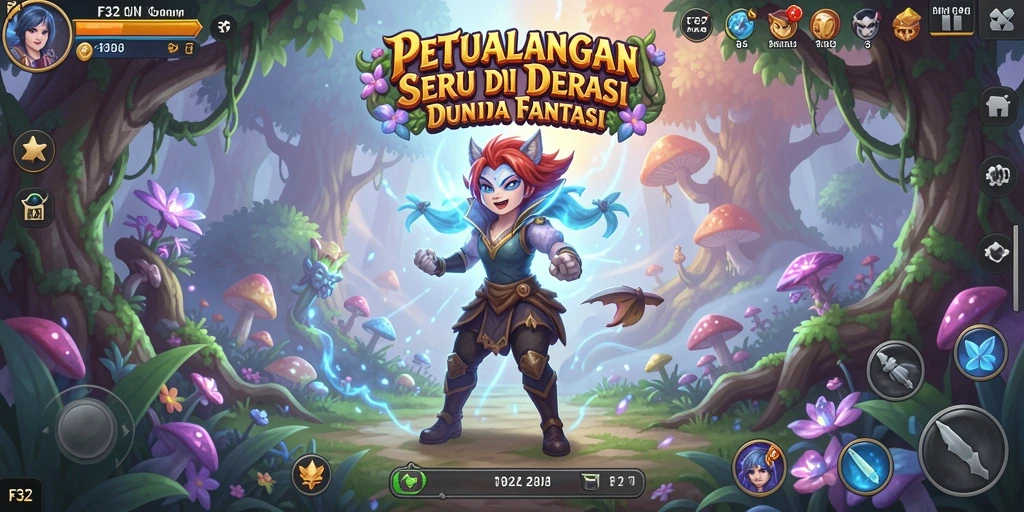 Screenshot F32 menunjukkan grafik menawan dalam petualangan epik.