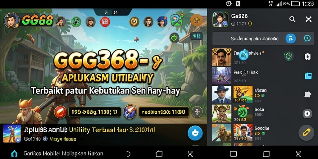 Screenshot utama GG368 menunjukkan antarmuka yang sederhana dan fungsional.