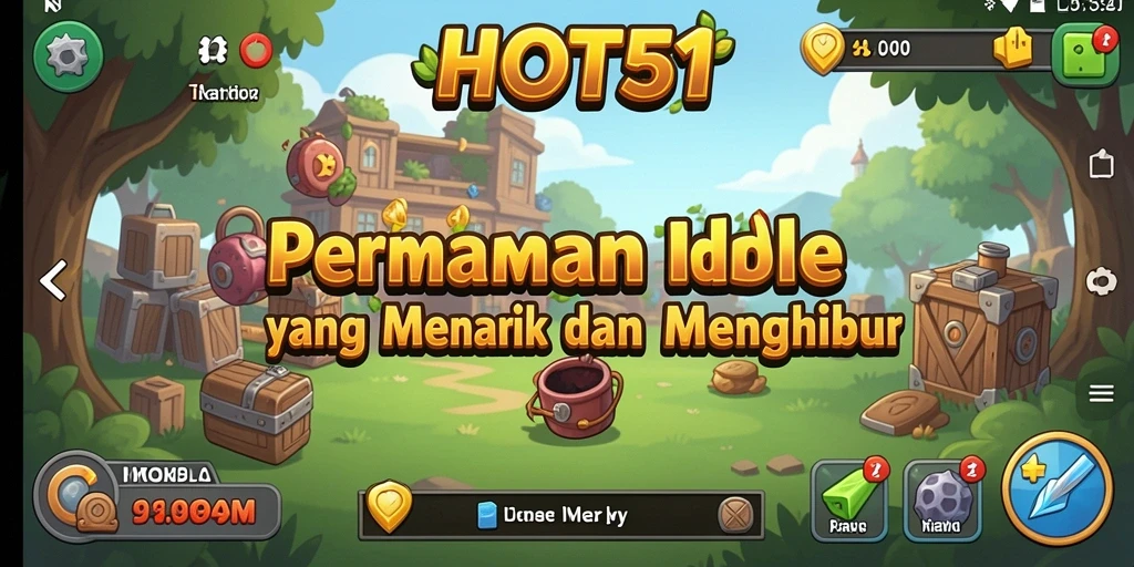 Tampilan gameplay HOT51 yang menarik dan penuh warna dalam genre Idle.