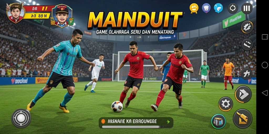Gameplay seru <strong>MAINDUIT</strong> dengan berbagai pilihan olahraga.