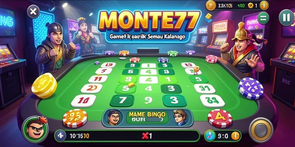 Tampilan gameplay bingo yang menarik dan interaktif.