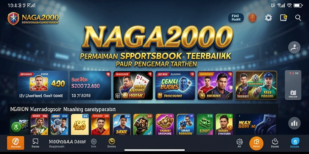 Tampilan gameplay NAGA2000 menampilkan taruhan olahraga yang menarik.