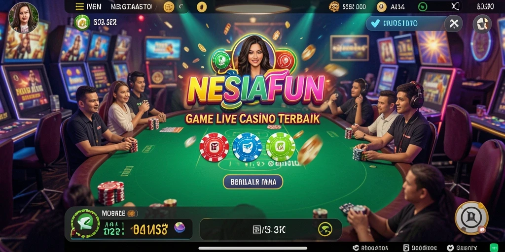 Tampilan menarik gameplay Live Casino di NESIAFUN.