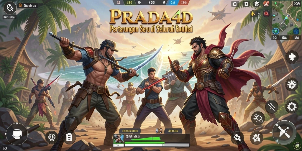 Tampilan mengesankan dari gameplay seru Battle Royale di PRADA4D.
