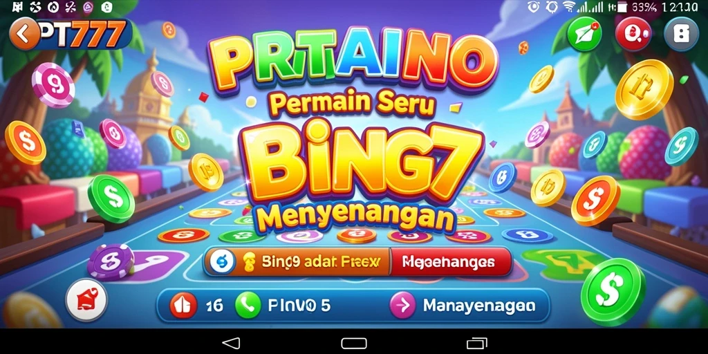 Tampilan gameplay Bingo yang menarik dalam PT777 dengan suasana warna-warni.