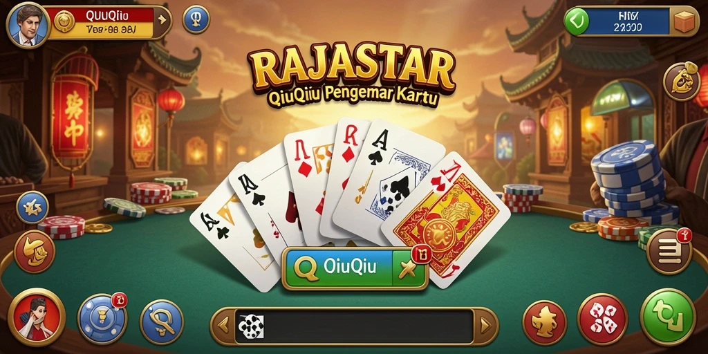 Screenshot gameplay RAJASTAR dengan aksi seru QiuQiu.