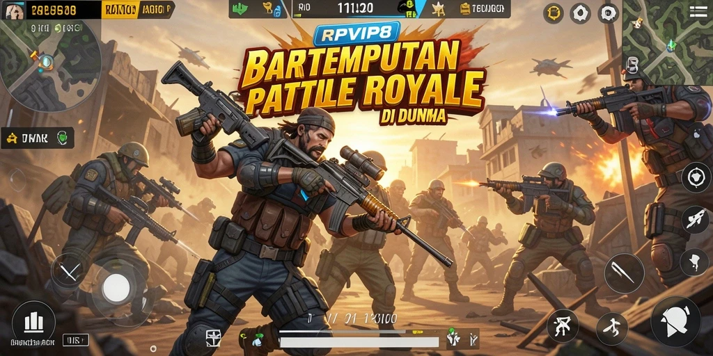 Gameplay mendebarkan di RPVIP8 dengan aksi Battle Royale yang seru.
