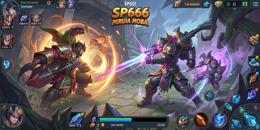 Tampilan menegangkan dari pertarungan di arena SP666.