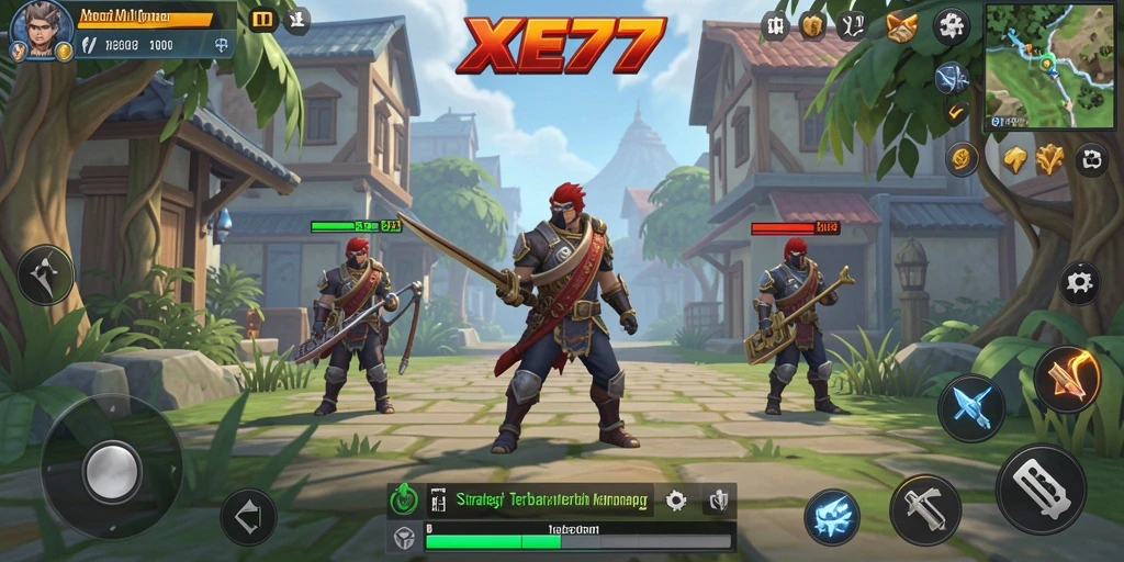 Tampilan gameplay XE77 yang menarik dan strategis.